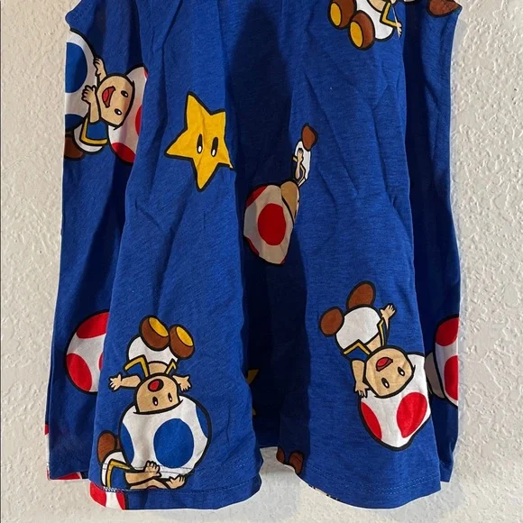 Hybrid Apparel Nintendo Super Mario Toad & Friends Girls’ Dress With Side Cutout - Picture 8 of 10